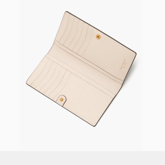 Kate Spade Large Slim Bifold Wallet Cameron Cherrywood - Picture 2 of 7